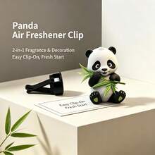 Cute Panda Acrylic Car Air Vent Decor Aromatherapy Clip, Car Air Freshener Vent Ornament - A - View 3