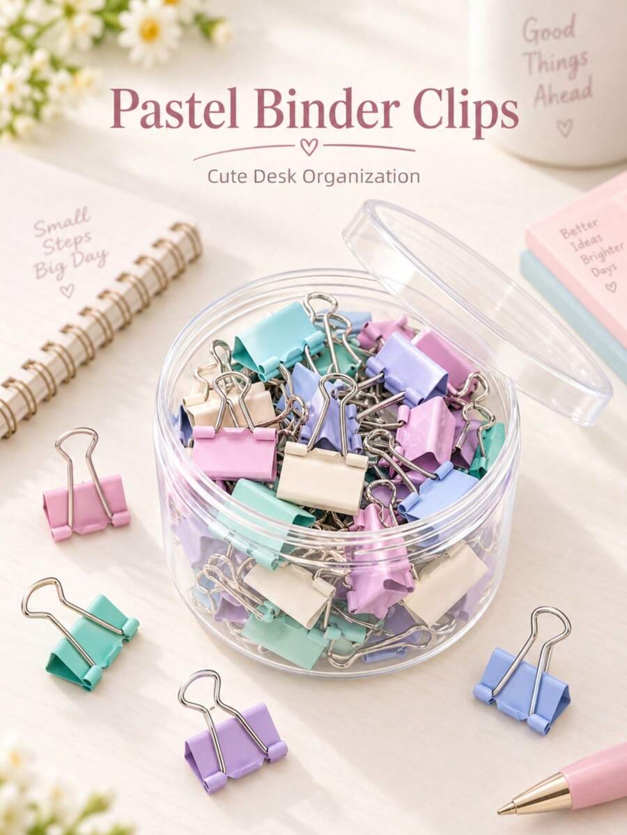 Clips de sujeción de metal con diseño de macaron en colores miniatura, clips de papel de metal multicolor, clips organizadores de archivos multifuncionales, suministros de papelería para escritorio escolar y de oficina