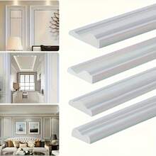 1 Roll/2 Rolls/4 Rolls (39.37 Inches Long Per Roll) Self-Adhesive Wall Decorative Strip, Soft Flexible And Cuttable For Tiles, Ceilings, Doors, Mirrors, TPE Material, Perfect For Beautifying And Decorating - Multicolor - View 1