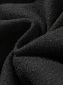 Men's Minimalist Black Sweatshirt Sweatshirt Set, Loose Drop Shoulder Pullover Sweatshirt With Draped Wide Leg Pants, 2-Piece Set - Black - View 6