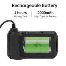 4.3" IPS Screen Endoscope Inspection Camera, 1080P Sewer Inspection Camera With 8 LED Lights, 3 Brightness Levels, 180° Rotating Camera, 32GB Memory Card, And 6.5ft Semi-Rigid Cable - 5M - View 2