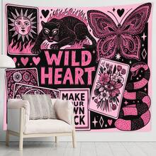 2D Flat Print 1pc Tapestry Wild Heart Mysterious Design Wall Hanging Decor Suitable For Bedroom Living Room Aesthetic High-Definition Printing Polyester Material - For Living Room Wall Decoration, 2D Flat - Multicolor - View 2