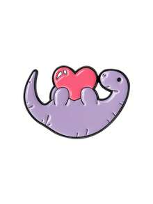 1pc/5pcs Cute Cartoon Brooch With Assorted Dinosaur Patterns, Fashion Clothing Accessory Badge, Bag Lapel Pin, Gift For Friends - Multicolor - View 9