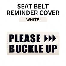 1pc PU Leather Car Seat Belt Shoulder Cover, PLEASE BUCKLE UP Letter Print Universal Safety Belt Pad, Anti-Friction Seatbelt Protector, Car Interior Decor Accessories - A234 - View 13
