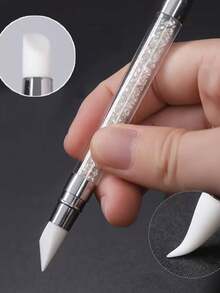 2Pcs Nail Art Silicone Carving Pen Set, Double Tip Silicone Design, For Nail Carving And Detail Trimming - Multicolor - View 4