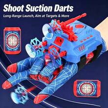 Spider Launcher Game, Fires 2 Bullets, Soft Ball With Spider Web Spring, Spider Glove, Hero Toy, Kids Wear On Arm, Interactive Game, Holiday Gift For Boys - Multicolor - View 2