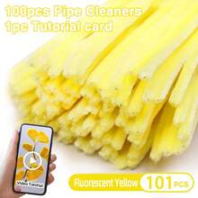 101 Pcs DIY Chenille Stem Set + Video Tutorial– 31 Colors Encrypted Chenille Stems, 30cm Fuzzy Pipe Cleaners – Suitable For Valentine's Day, Party Decoration, Christmas Decor And More– High Quality – Adult Crafts And Commercial Use - Monochrome - View 20