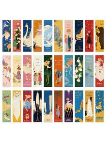 30pcs Fairy Tale Cartoon Bookmarks Creative Bookmarks Suitable For Library Cards, Marking Cards, Reading Cards, Message Cards, Suitable For Reading Enthusiasts, Applicable For Students, Book Decoration, Back To School Season, School Supplies, Birthday Party Gifts, Holiday Gifts - 30pcs - View 8