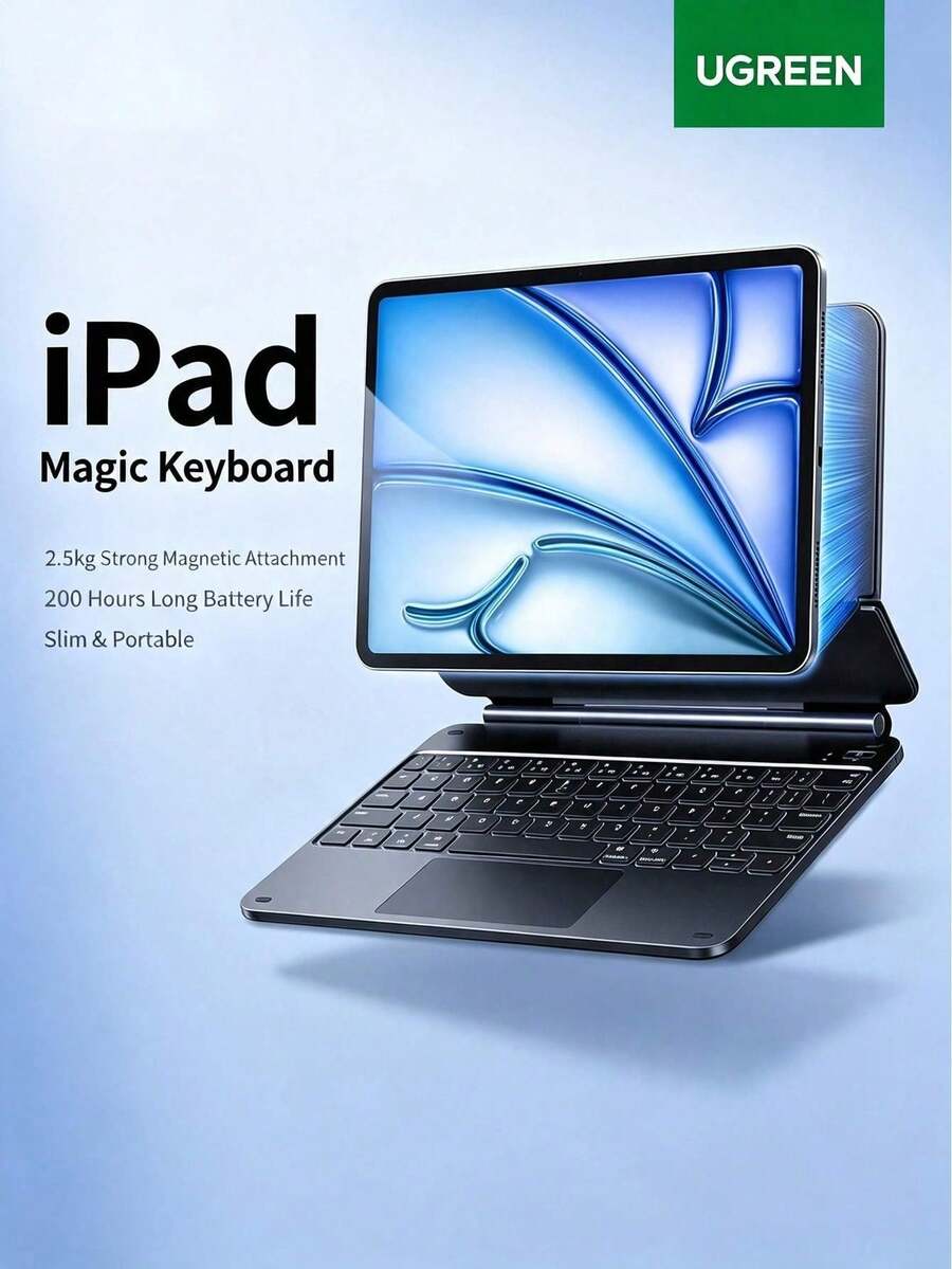 UGREEN IPad Magic Keyboard Compatible With Apple Tablet 25 Models Air 7/6/5/4 Pro 11/10.9-Inch Keyboard Protective Case All-In-One Magnetic Bluetooth Keyboard Detachable 11-Inch/10.9-Inch - View 1