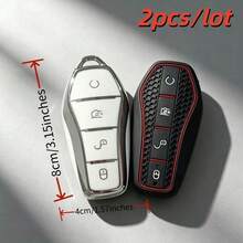2pcs ,Car Key Case Covers For BYD Qin Plusdmi Atto 3 EV Dolphin Durable Car Accessories - Multicolor - View 5