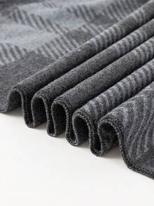 1pc Men's Water Ripple Pattern Office Street Casual Polyester (Polyester) Scarf Neck Warmer Autumn/Winter Warm Versatile Faux Cashmere Scarf For Suit And Coat - Multicolor - View 10
