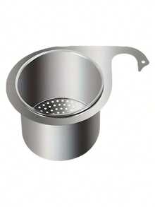 1pc Stainless Steel Sink Filter Basket Detachable Gooseneck Storage Drain Basket Kitchen Hanging Drain Rack - Multicolor - View 7