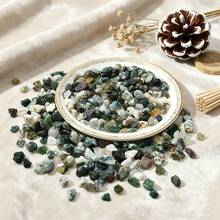 Natural Water Grass Agate Gravel, Suitable For Fish Tank, Bonsai, Terrarium, Etc. - Army Green - View 1