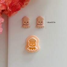1pc/2pcs Mini Polymer Clay Cutters, Ocean Theme Shapes: Shark, Whale, Manta Ray, Tropical Fish, Coconut Tree, Starfish, Turtle, Crab, Dolphin, For Making Earrings And Necklaces - Apricot - View 20