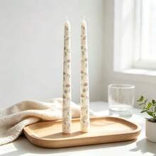 Unicorn Rainbow Long Taper Candles, 2pcs/Pack, Hand-Painted Printed Style, Holiday Home Party Decor, Birthday Dinner Atmosphere Gift - 2pcs - View 5