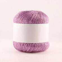 100g/Lot Colorful Unique Gold Silver Glitter Cotton Metallic Yarn Skein Crochet Thread Sweater Scarf Hat Craft Bag - A - View 9
