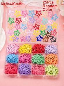 25/50/80pcs Random Color Star Hair Clips, Kids Daily Party Use, Y2K Style Children Hair Accessories, Birthday Gift, Christmas Gift - Multicolor - View 10