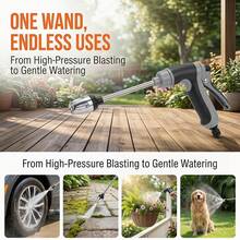 1pc Portable Handheld High‑Pressure Car Wash Spray Gun With Alloy Long Extension Rod And Non‑Slip Handle, Multi‑Use Water Sprayer Nozzle For Car Exterior Washing, Garden Watering, Patio Rinsing And Household Outdoor Surface Cleaning - View 11