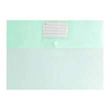 Flat Lid Frosted Transparent File Bag With Colorful Snap Button A4 Waterproof Business Card Divider Document Bag PP Thickened Archive Bag - Multicolor - View 6