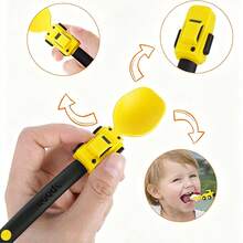 Toddler Construction Theme Tableware - Toddler Fork & Spoon - Children's Spoon & Fork Set - Suitable For Children - Baby Tableware, Portable Tableware Set, Suitable For 1-5 Years Old Toddlers - Yellow - View 4
