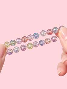5Pcs Kids Colorful Beaded Bracelets, Random Color, Girls Party Jewelry Birthday Gift - Multicolor - View 7
