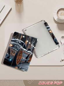 Silver Sports Car Pattern Compatible With IPad Air 8(M4)2026(11 Inch)/2026(13 Inch), Air 4/5 10.9 Inch, 10th Gen, 7/8/9 Gen 10.2 Inch, Compatible With Samsung Galaxy Tab S6 10.4 Inch, Tab A7 Lite 8.7 Inch, Built-In Pencil Slot, Auto Sleep/Wake, Fashion, Cute Gift Suitable For Back To School, Vacation, Holidays And Other Occasions - Multicolor - View 5