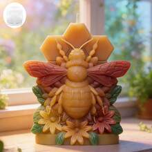 1pc Honeycomb Shaped Silicone Candle Mold, Aromatherapy Plaster Ornament Silicone Mold, Home Decor DIY Mold - White - View 8