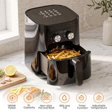SUPERLEX Air Fryer, 8 Preset Mode Ovens, 5-Liter Cooking Oven, Temperature Adjustable Range 80-200°C, Built-In 60-Minute Timer Function, Non-Stick Inner Pot Design, Overheating Protection Mechanism, Automatic Power Off Function, Healthy Oil-Free, Low-Fat Cook - UK Plug(220-240V) - View 12