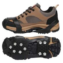 1 Pair Ice & Snow Anti-Slip Shoe Covers, Wear Over Shoes/Boots, Traction Spikes, Ice Crampons - Multicolor - View 10