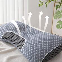 Travel Ergonomic Memory Foam Pillow, Contoured Neck Support Pillow, Suitable For Side/Back/Stomach Sleepers, Soft Slow Rebound Bed Pillow, Holiday Gift, For Family And Friends, Travel Essential - Travel Pillow - View 2