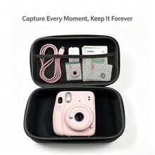 Portable EVA Hard Shell Protective Case Compatible With FujifilmMini7 Mini9 Mini11 Mini12 Mini13, Travel Carrying Storage Bag - Black - View 1