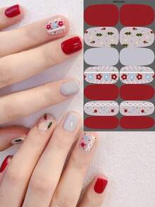 Christmas Winter Snowflake Snowman Christmas Tree Versatile Mix & Match Full Cover Nail Stickers With Nail File - Multicolor - View 22