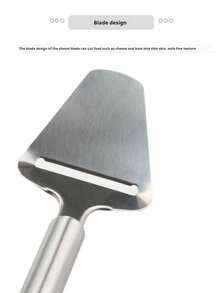 1pc, 2pcs Stainless Steel Cheese Grater, Cheese Shovel, Cheese Slicer, Pizza Cutter, Cooking Spatula, Multi-Functional Cheese Grater, Kitchen Tools, Cake Baking Spatula, Suitable For Hotel, Restaurant, Kitchen, Western Restaurant, Outdoor Picnic, Suitable For Mother's Day, Halloween, Christmas, Various Festivals - Silver - View 7