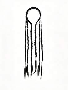 Long Braided Hair Band, Bohemian Style Hair Accessory - Multicolor - View 13
