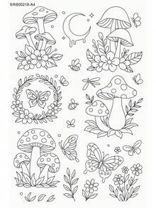 DIY Embroidery Stabilizer, A4 Size Self-Adhesive Water Soluble Non-Woven Auxiliary , Butterflies And Flowers Design, For Beginner's To Use In Embroidery Projects - 21x29.7cm/8.26x11.7in - View 8