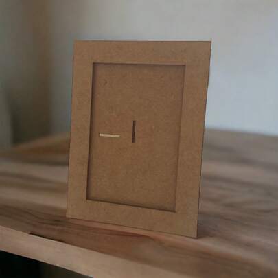 1 Porta Foto Retrato 10x15cm Liso Em Mdf Crú