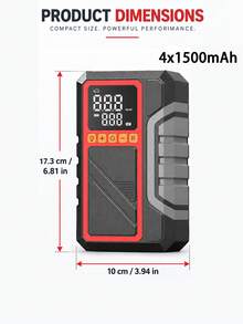 Alat Bantu Start Mobil 2-in-1 8000A dengan Pompa Ban 140PSI, Starter Aki 12V, Kompresor Udara, Layar Digital, Lampu LED, dan Power Bank USB, Penting untuk Perjalanan Jauh di Cuaca Dingin dan Musim Dingin, Hadiah untuk Pria dan Wanita - Wireless - View 8