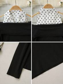 Autumn/Winter Sexy Style Black Halter Neck Knit Top, Ribbed Slim Fit, Sexy Shoulder-Baring Innerwear/Outerwear - Black - View 7