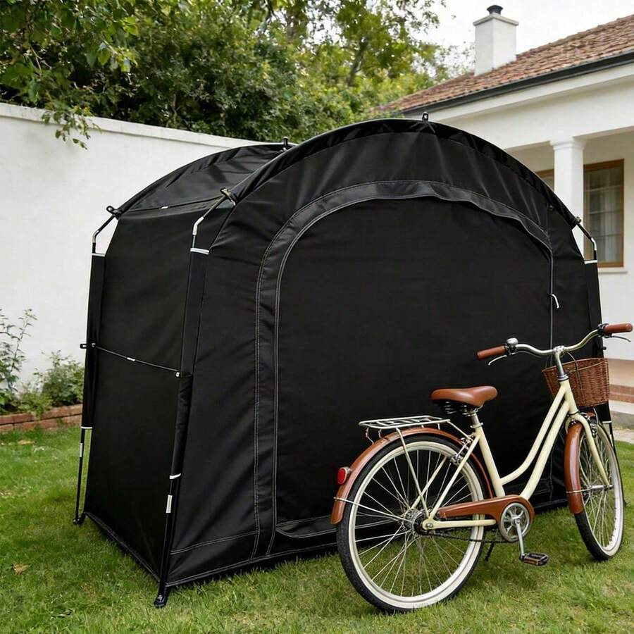 [Fits 2-3 Bicycles] Extra Large Outdoor Bicycle Storage Tent - UV Resistant, Fits 2-2 Bicycles, Portable, Foldable, Suitable For Garage/Garden Storage - Tent - View 1