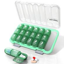 Large-Capacity 21-Compartment Pill Organizer / Pill Storage Box / Daily Pill Dispenser (Holds Three Doses) / Portable Pill Organizer / Medicine Storage Box - View 1