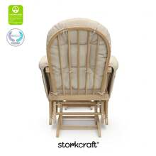 Storkcraft Premium Hoop Glider & Ottoman, Natural/Beige - Natural/Beige - View 8