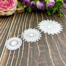 1pc Chrysanthemum Paper Cutting Template, Flower Daisy Leaf Paper Cutting Template, Printing Template, DIY Scrapbook Decoration Embossed Paper, Party Wedding Greeting Card Making - Chrysanthemum - View 9