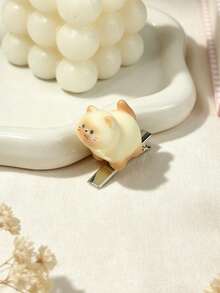 1pc Cute Cartoon Kitten Hair Clip, Adorable Quirky Hair Accessory, Suitable For Daily Wear, Gift Choice - Multicolor - View 6