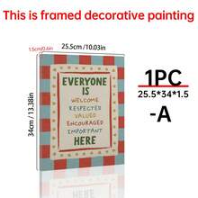 1pc Everyone Is Welcome Print, Hand-Drawn Classroom Wall Art, Diversity And Inclusion Poster, School Counselor Office Decor Wall Decor Bedroom Decor - Multicolor - View 14