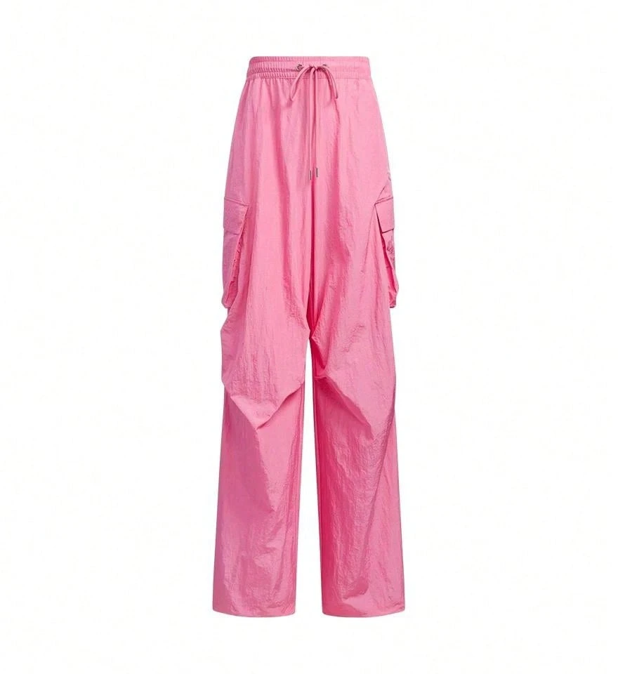 Adidas Spring/Summer Women's Loose Woven Cargo Pants, Fashionable Versatile Comfortable Casual Sports Long Pants JD1126 - Light Rose Red - View 1