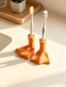 Tempat Sikat Gigi, Set Tempat Sikat Gigi Bebek Kreatif untuk Penyimpanan Kamar Mandi, Tempat Sikat Gigi Desain Lucu, Dudukan Sikat Gigi, Tutup Sikat Gigi Bebek, Hadiah Menarik, Tempat Sikat Gigi, Hemat Ruang, Penyimpanan Serbaguna, Kamar Mandi Rumah, Kembali ke Sekolah, Hadiah Pindah Rumah - MultiWarna - View 2