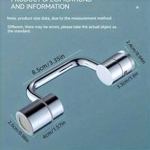1PC 360° Rotating Faucet Aerator Extender, Universal Swivel Faucet Nozzle Attachment, Bathroom And Kitchen Anti-Splash Sink Faucet Adapter - A - View 4