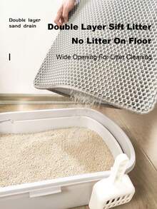 Double Layer Waterproof Cat Litter Mat For Small, Medium And Large Litter Boxes, Washable Cat Litter Cleaning Mat, 8mm Thick Cat Litter Box Mat - Coffee Brown - View 10