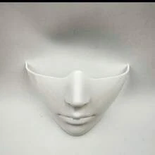 1pc Half Face Mask, Perfect Face Shape, Realistic Cosplay Holiday Tech-Style Half-Covered Face Mask - Gift For Boys And Girls - Valentine's Day Gift - New Year Gift - Halloween - Halloween Costumes - Secret - Ghost Face Costume - Multicolor - View 9