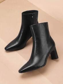 Women Ankle Boots & Booties - Black - PU - View 3